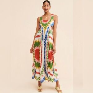 Anthropologie João Incerti  Bandeau Sheer Dress size Large